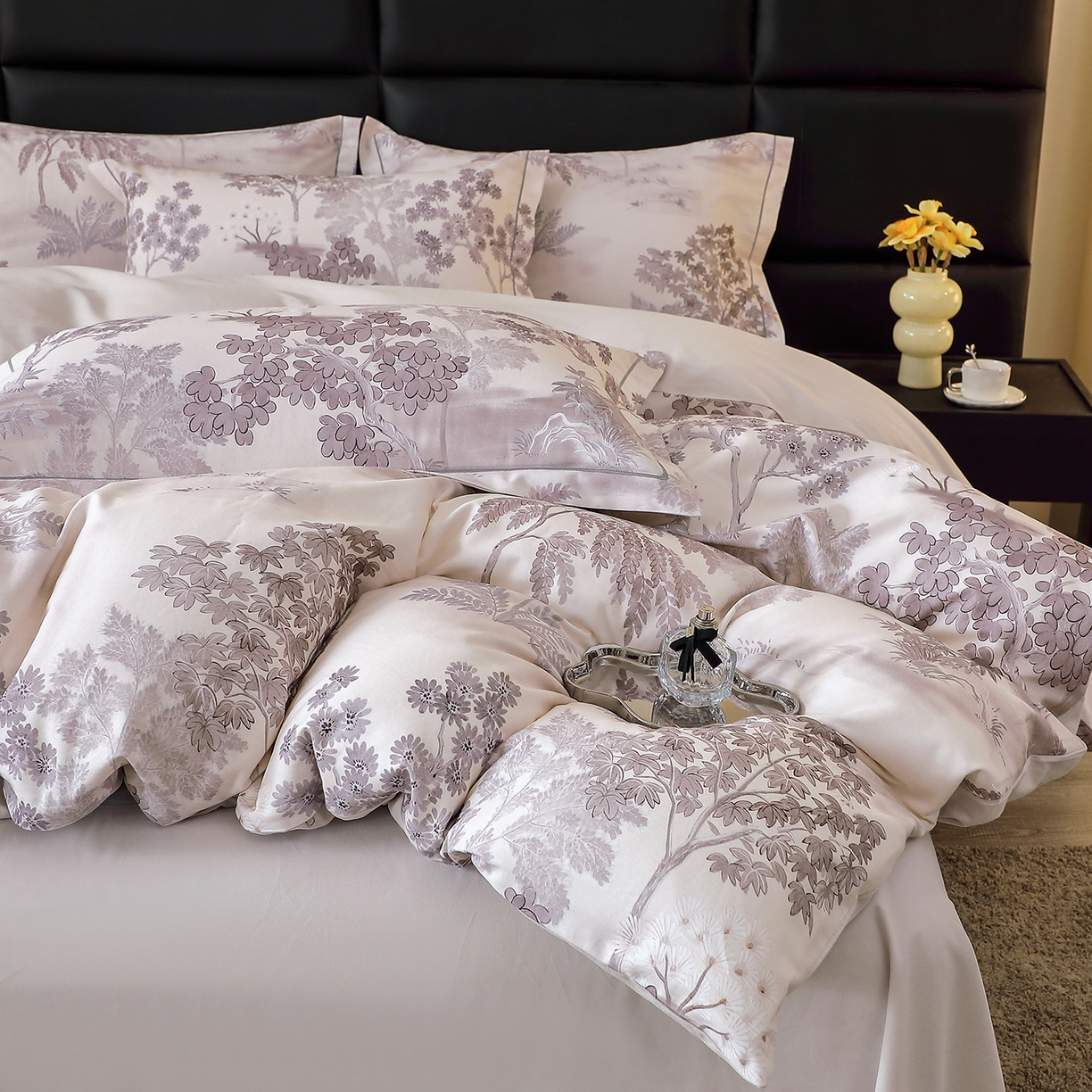 91家纺网 家纺一手货源 找家纺 （总）馨雅家纺 2025新款全棉磨毛数码印花四件套