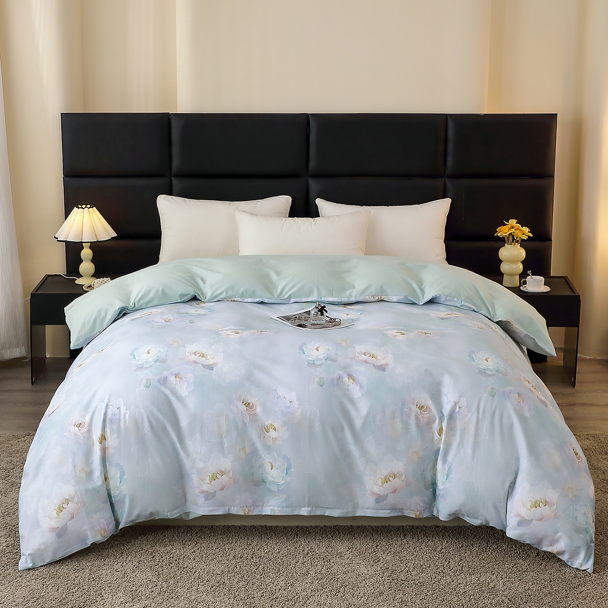 91家纺网 家纺一手货源 找家纺 （总）馨雅家纺 2025新款全棉磨毛数码印花单品被套