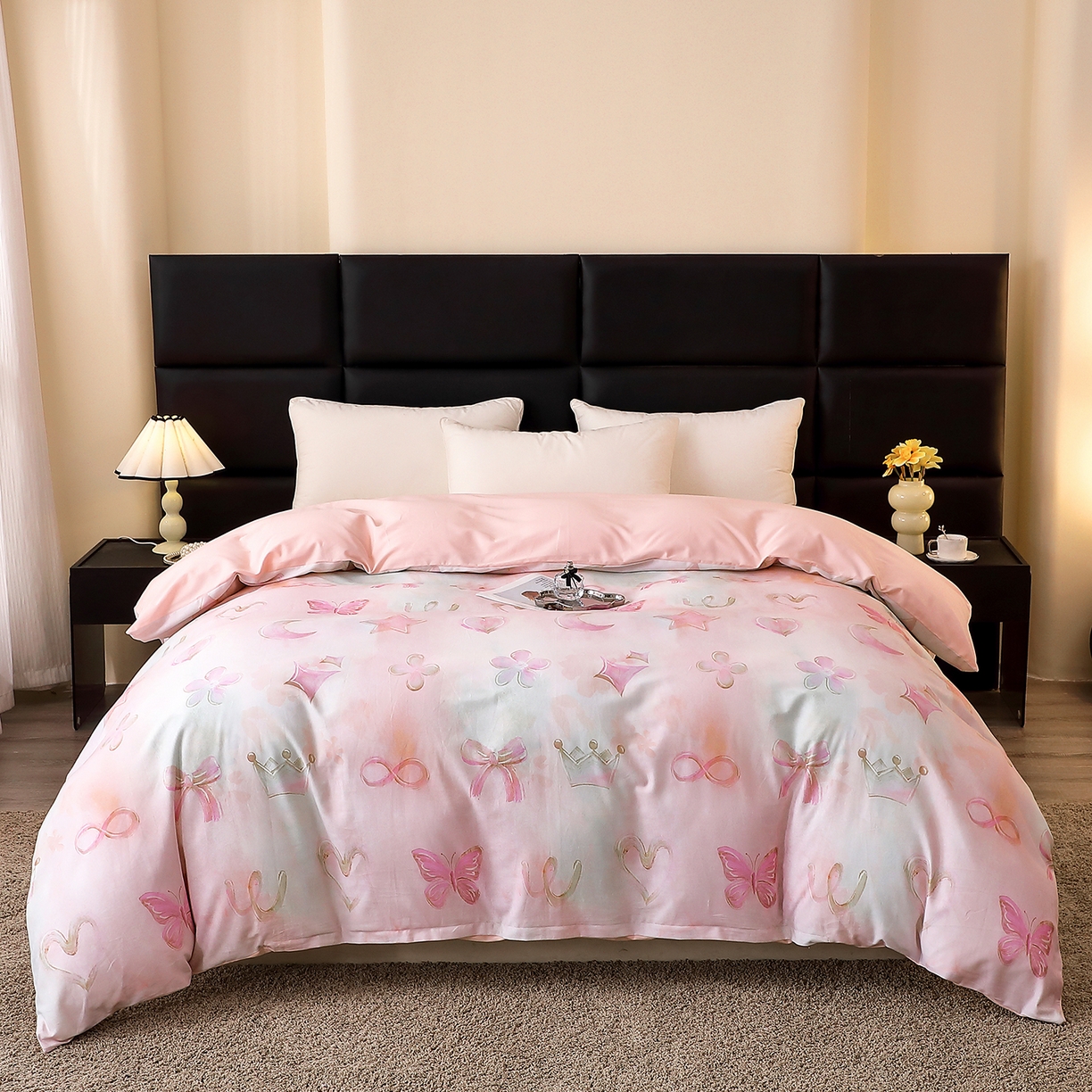 91家纺网 家纺一手货源 找家纺 （总）馨雅家纺 2025新款全棉磨毛数码印花单品被套