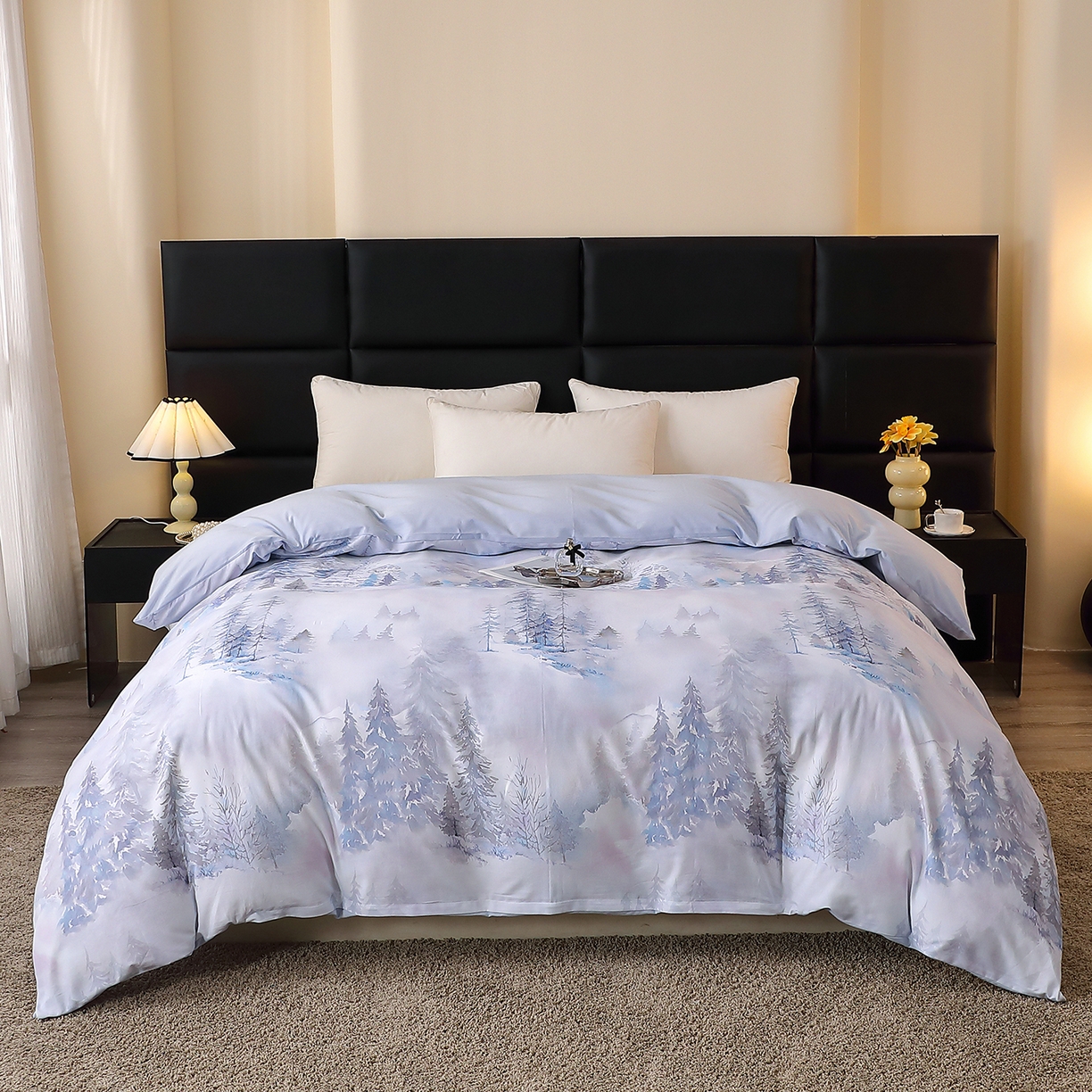 91家纺网 家纺一手货源 找家纺 （总）馨雅家纺 2025新款全棉磨毛数码印花单品被套