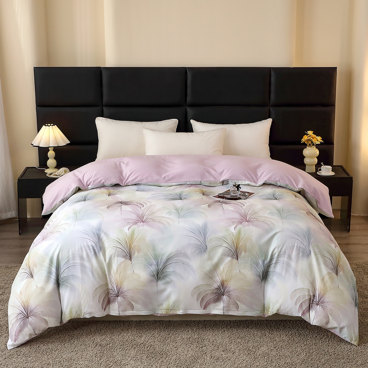 91家纺网 家纺一手货源 找家纺 （总）馨雅家纺 2025新款全棉磨毛数码印花单品被套