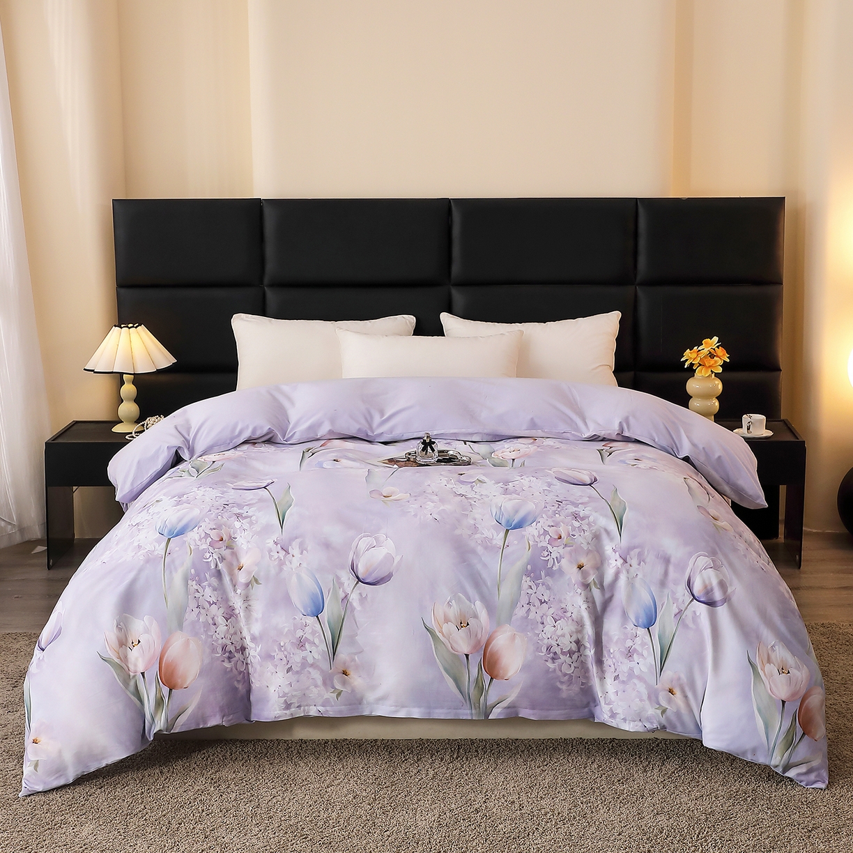 91家纺网 家纺一手货源 找家纺 （总）馨雅家纺 2025新款全棉磨毛数码印花单品被套