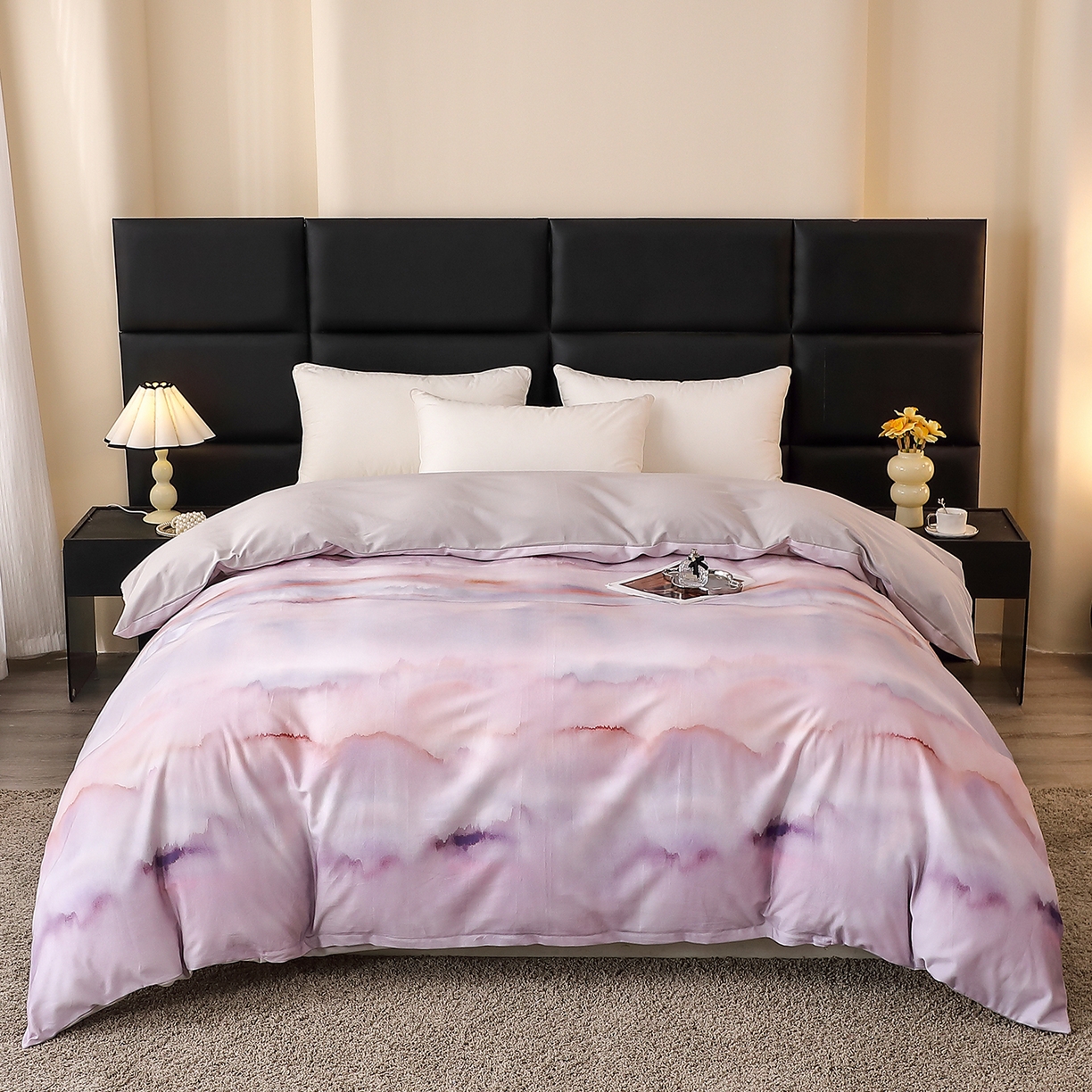 91家纺网 家纺一手货源 找家纺 （总）馨雅家纺 2025新款全棉磨毛数码印花单品被套