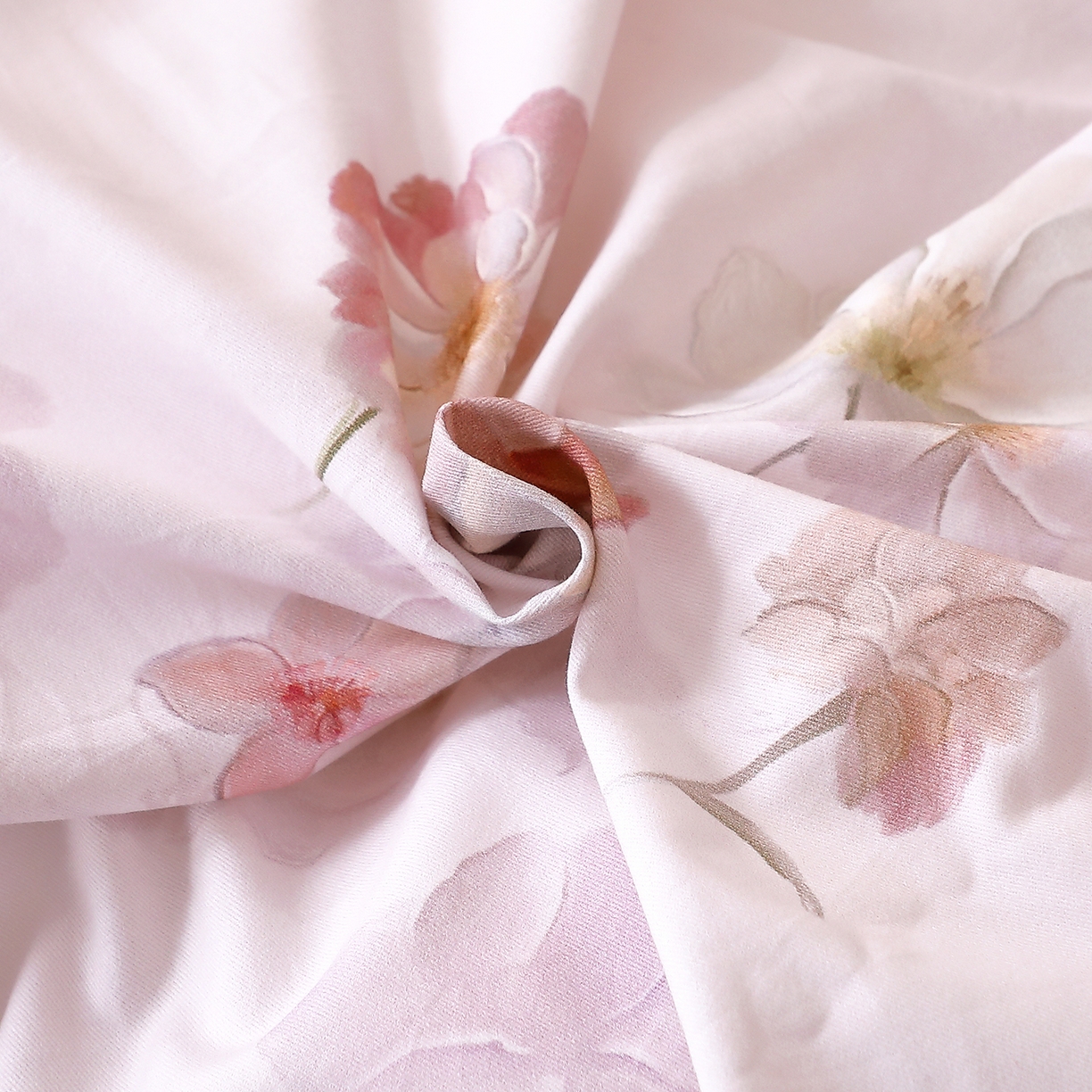 91家纺网 家纺一手货源 找家纺 馨雅家纺 2025新款全棉磨毛数码印花单品被套 花觅-粉