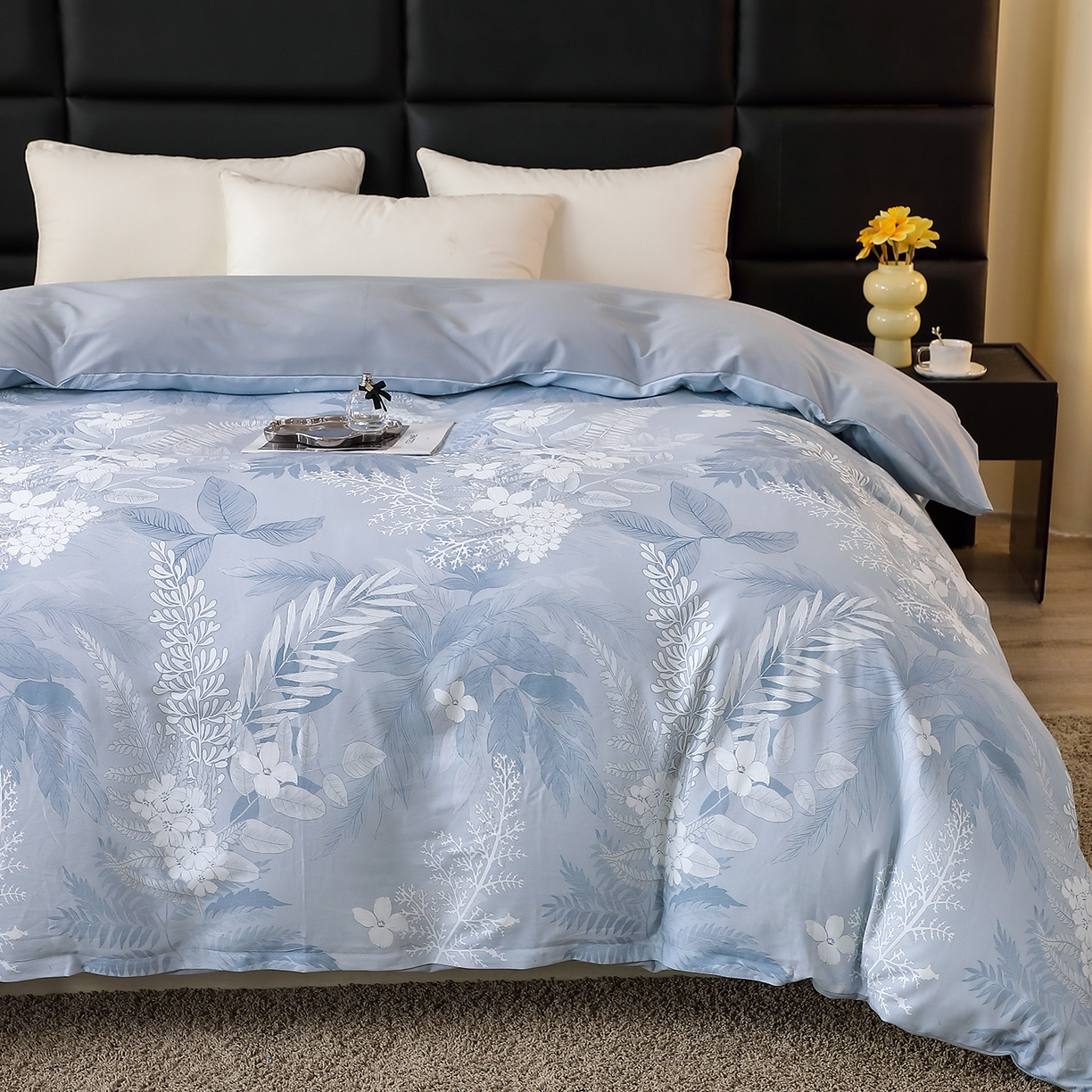 91家纺网 家纺一手货源 找家纺 馨雅家纺 2025新款全棉磨毛数码印花单品被套 沐川-兰