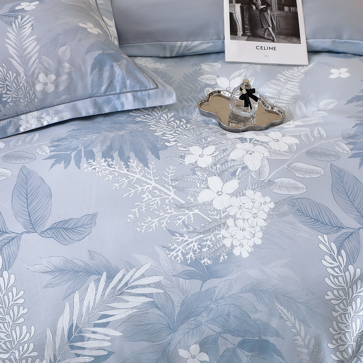 91家纺网 家纺一手货源 找家纺 馨雅家纺 2025新款全棉磨毛数码印花四件套 沐川-兰