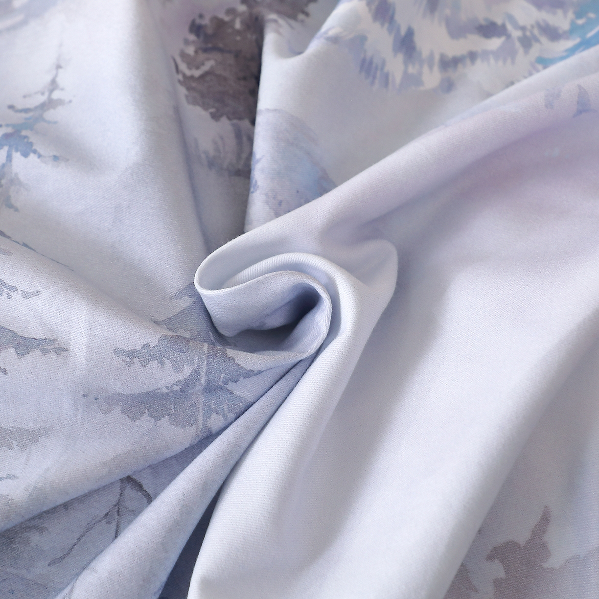 91家纺网 家纺一手货源 找家纺 馨雅家纺 2025新款全棉磨毛数码印花单品被套 秋居-灰