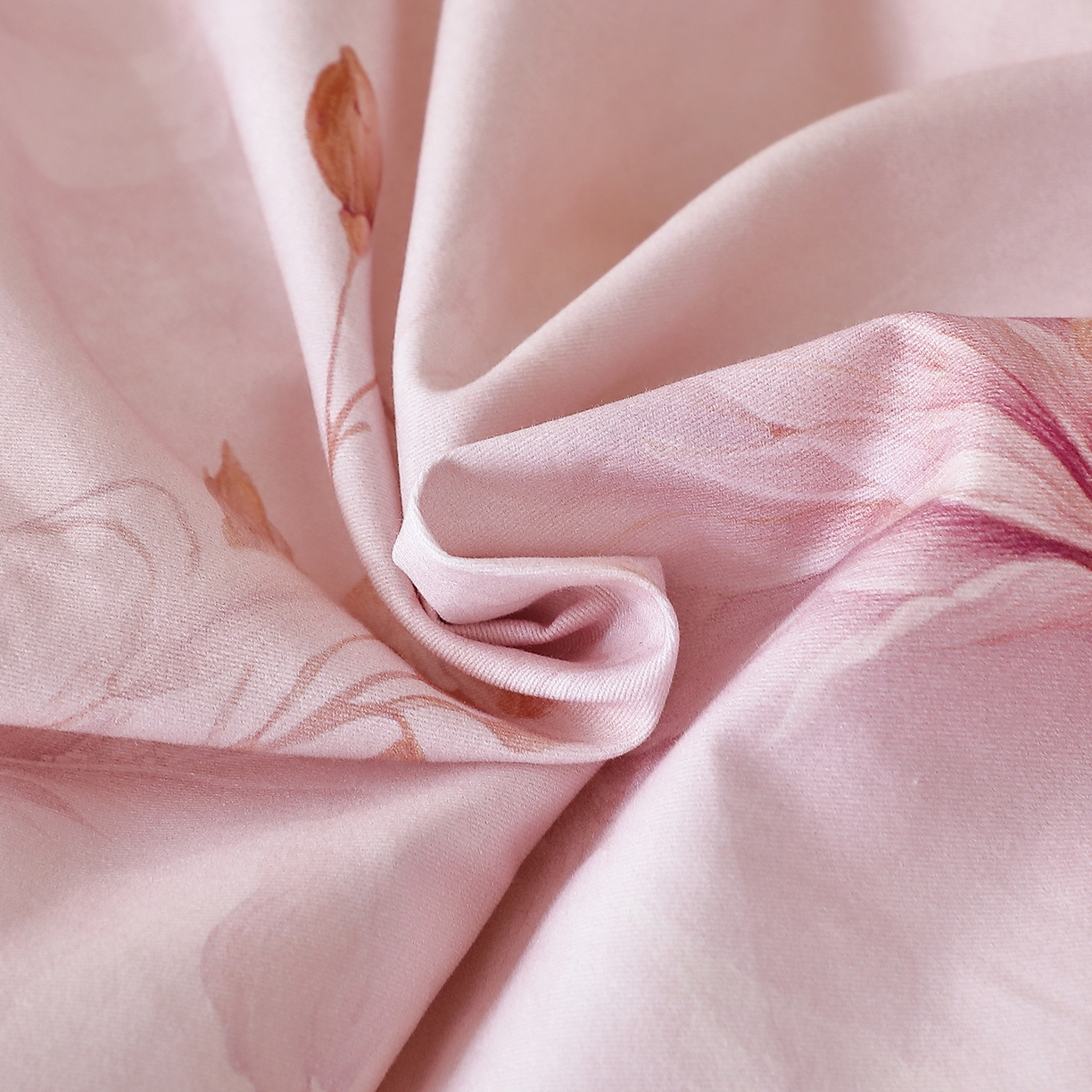 91家纺网 家纺一手货源 找家纺 馨雅家纺 2025新款全棉磨毛数码印花单品被套 禧棠-粉