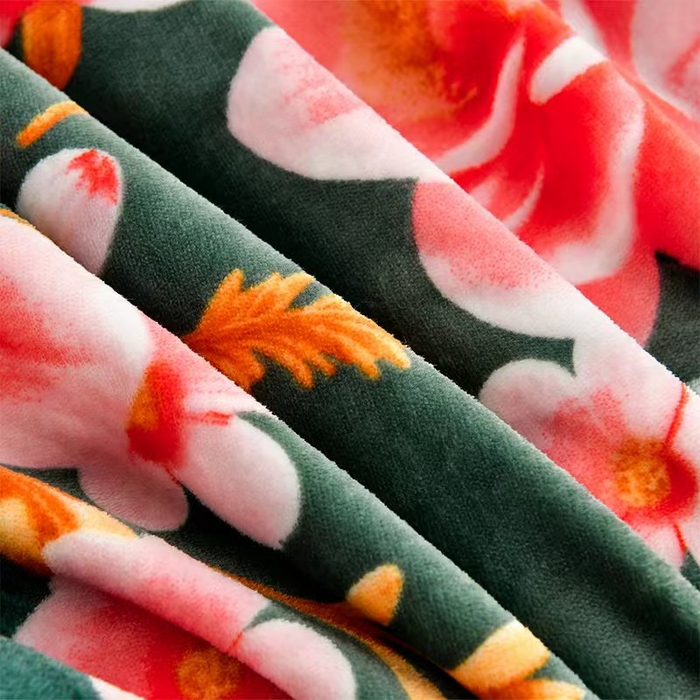 91家纺网 家纺一手货源 找家纺 新8.5-9.5斤法莱绒四件套珊瑚牛奶金貂绒四件套床裙 香风雅韵