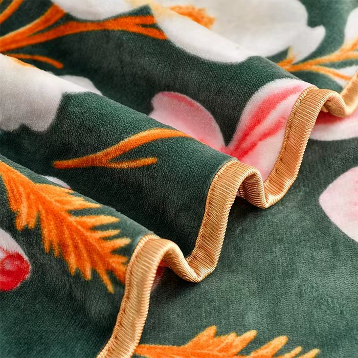 91家纺网 家纺一手货源 找家纺 新8.5-9.5斤法莱绒四件套珊瑚牛奶金貂绒四件套床裙 香风雅韵