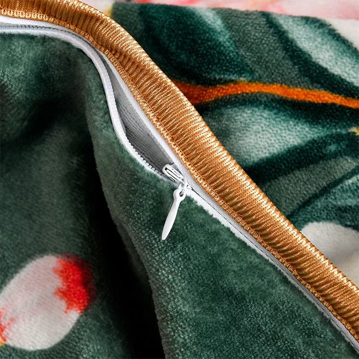 91家纺网 家纺一手货源 找家纺 新8.5-9.5斤法莱绒四件套珊瑚牛奶金貂绒四件套床裙 香风雅韵