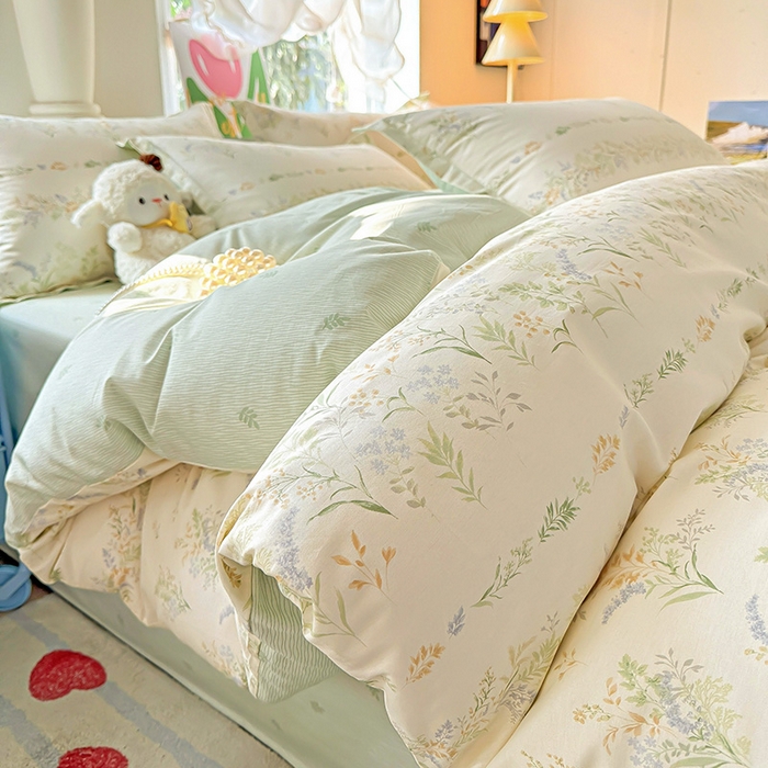 91家纺网 家纺一手货源 找家纺 卡普家居 2025新款全棉13070单品被套 丛草集