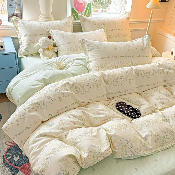 91家纺网 家纺一手货源 找家纺 卡普家居 2025新款全棉13070单品被套 丛草集