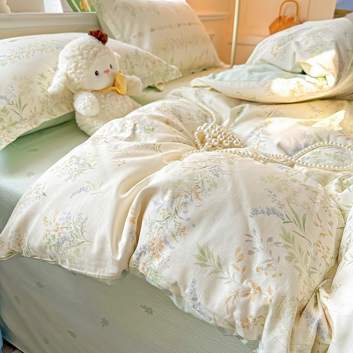 91家纺网 家纺一手货源 找家纺 卡普家居 2025新款全棉13070单品被套 丛草集