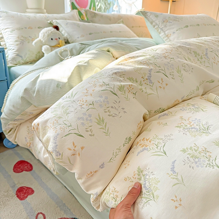 91家纺网 家纺一手货源 找家纺 卡普家居 2025新款全棉13070单品被套 丛草集