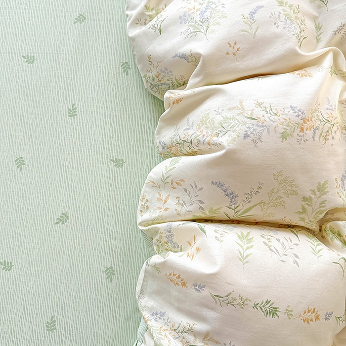 91家纺网 家纺一手货源 找家纺 卡普家居 2025新款全棉13070单品被套 丛草集