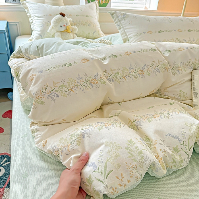 91家纺网 家纺一手货源 找家纺 卡普家居 2025新款全棉13070单品被套 丛草集