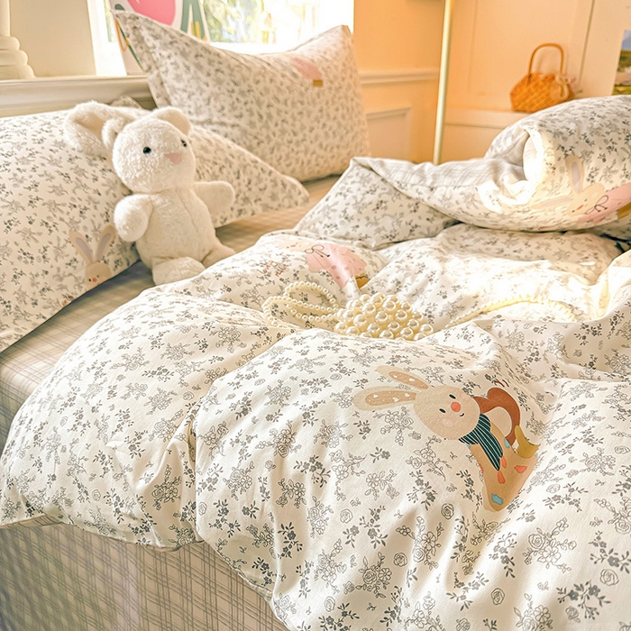 91家纺网 家纺一手货源 找家纺 卡普家居 2025新款全棉13070单品被套 哆咪兔