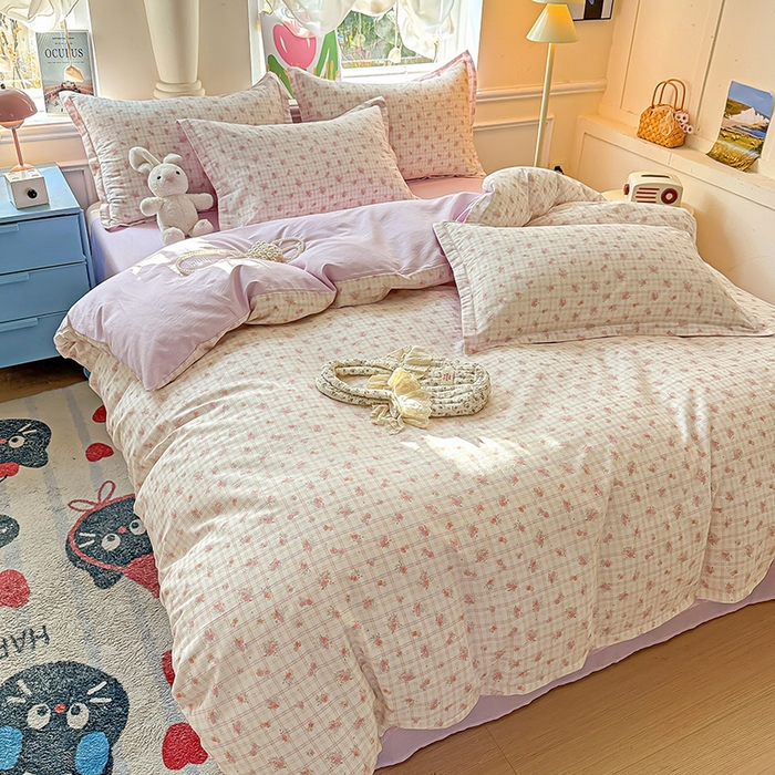 91家纺网 家纺一手货源 找家纺 卡普家居 2025新款全棉13070单品被套 梦幻花语