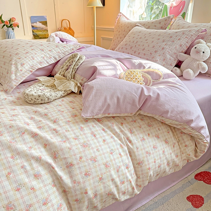 91家纺网 家纺一手货源 找家纺 卡普家居 2025新款全棉13070单品被套 梦幻花语