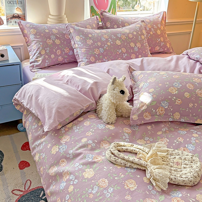 91家纺网 家纺一手货源 找家纺 卡普家居 2025新款全棉13070单品被套 庭院花间