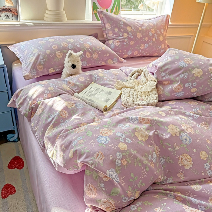 91家纺网 家纺一手货源 找家纺 卡普家居 2025新款全棉13070单品被套 庭院花间