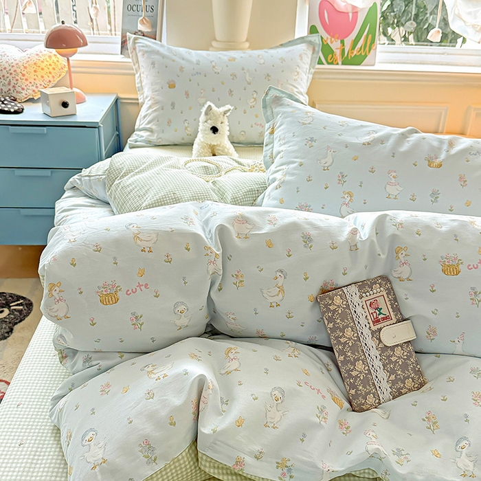 91家纺网 家纺一手货源 找家纺 卡普家居 2025新款全棉13070单品被套 阳台候鸟