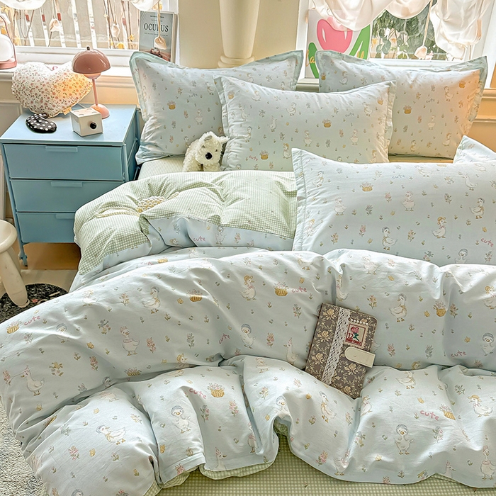 91家纺网 家纺一手货源 找家纺 卡普家居 2025新款全棉13070单品被套 阳台候鸟