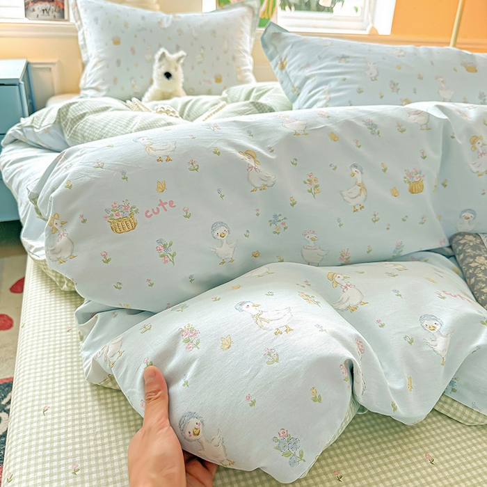 91家纺网 家纺一手货源 找家纺 卡普家居 2025新款全棉13070单品被套 阳台候鸟