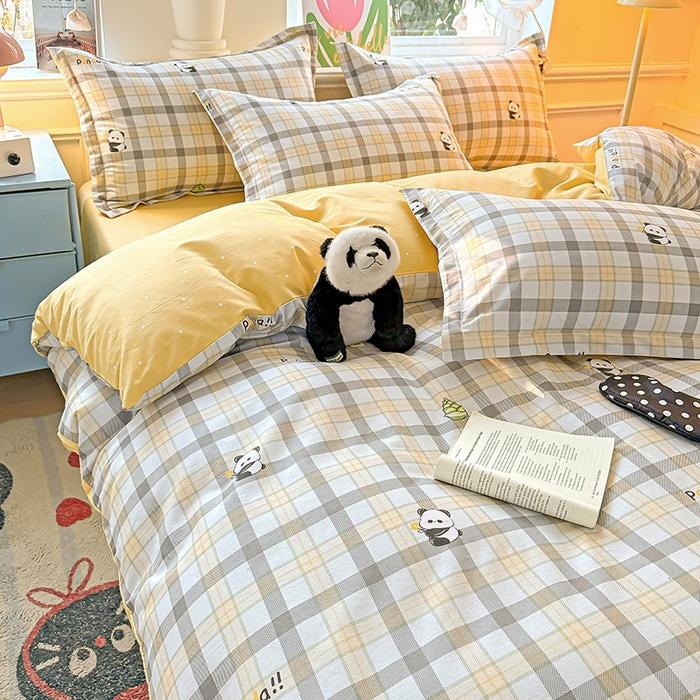 91家纺网 家纺一手货源 找家纺 卡普家居 2025新款全棉13070单品被套 竹林物语