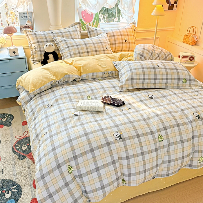 91家纺网 家纺一手货源 找家纺 卡普家居 2025新款全棉13070单品被套 竹林物语