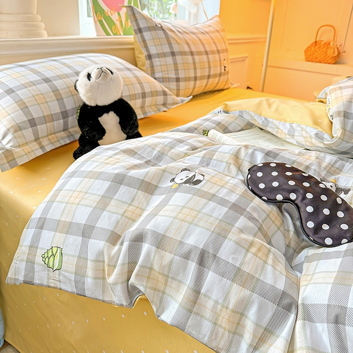 91家纺网 家纺一手货源 找家纺 卡普家居 2025新款全棉13070单品被套 竹林物语