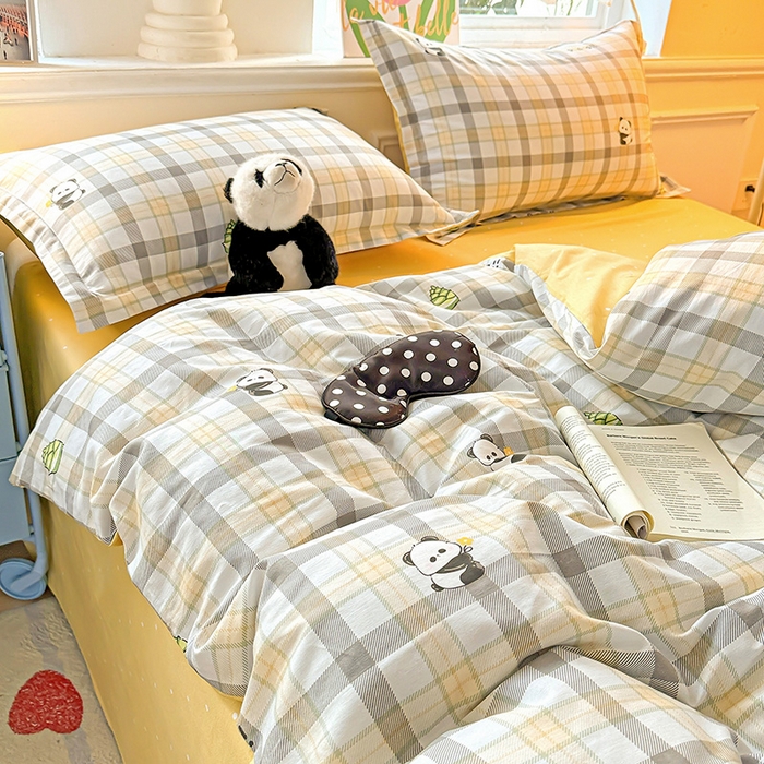 91家纺网 家纺一手货源 找家纺 卡普家居 2025新款全棉13070单品被套 竹林物语