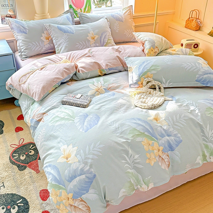 91家纺网 家纺一手货源 找家纺 卡普家居 2025新款全棉13070单品被套 紫夜倾城