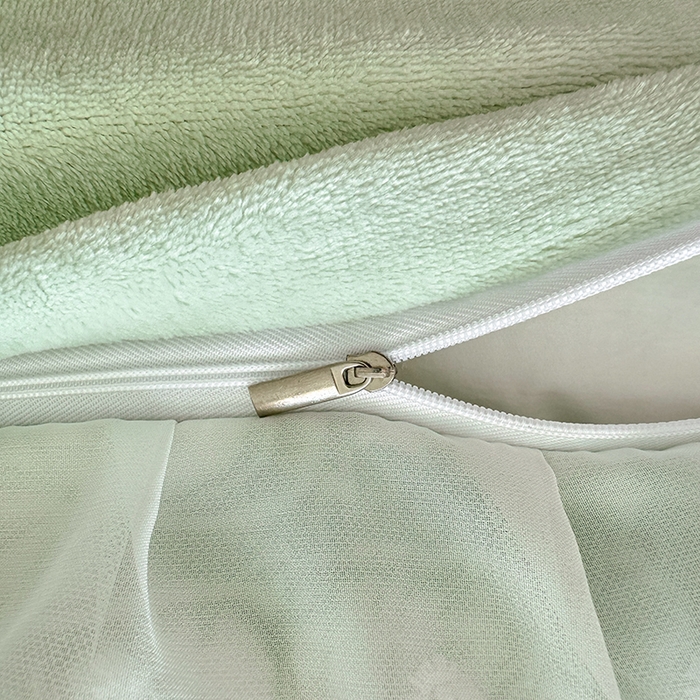 91家纺网 家纺一手货源 找家纺 锦格家纺 2025新款A类雕花牛奶绒花边四件套 米雅绿