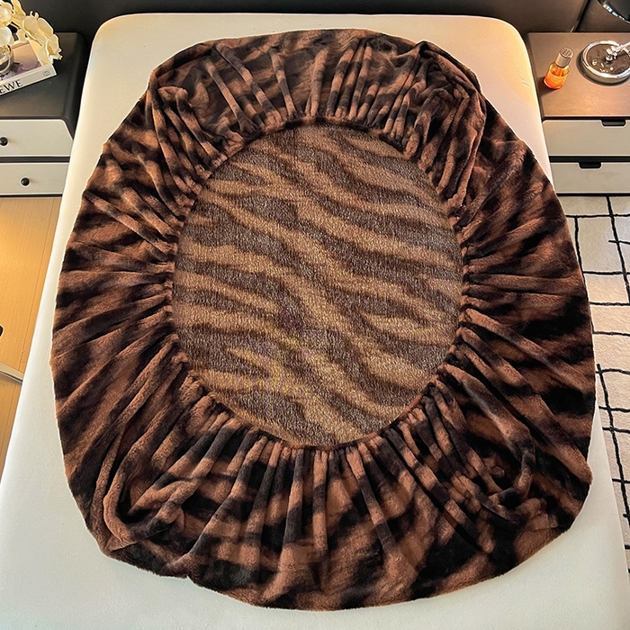 91家纺网 家纺一手货源 找家纺 （总）莉莉安家纺 2025新款兔毛绒美拉德色系床笠床笠单件