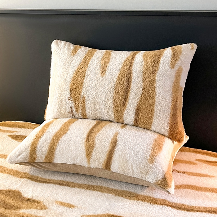 91家纺网 家纺一手货源 找家纺 莉莉安家纺 2025新款兔毛绒美拉德色系床笠床笠单件 美拉德-拿铁纹