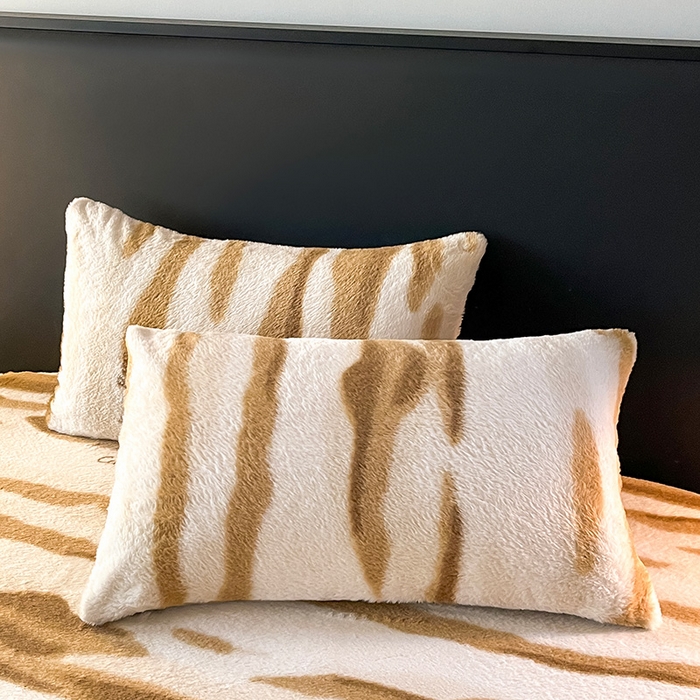 91家纺网 家纺一手货源 找家纺 莉莉安家纺 2025新款兔毛绒美拉德色系床笠床笠单件 美拉德-拿铁纹