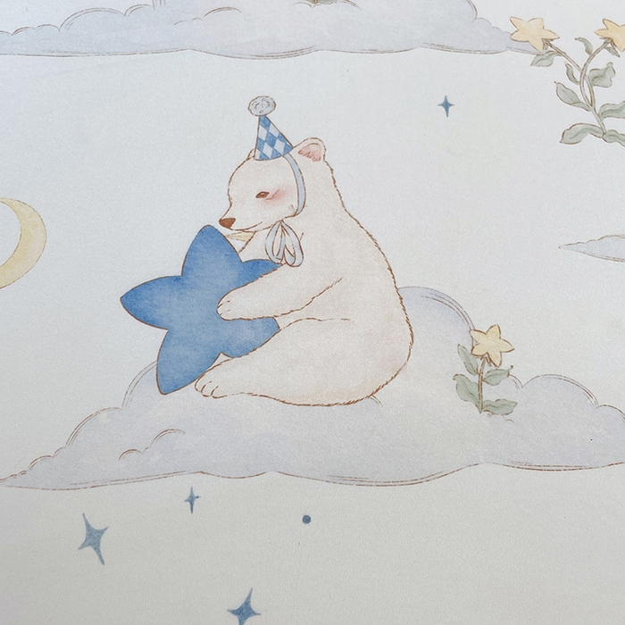 91家纺网 家纺一手货源 找家纺 丝涟家居 2025新款澳阳绒豆豆被系列 月影下的熊