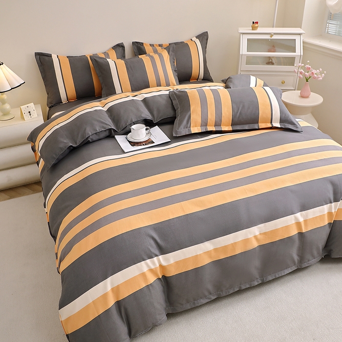 91家纺网 家纺一手货源 找家纺 北部居 2025新款加厚化纤四件套 致青春