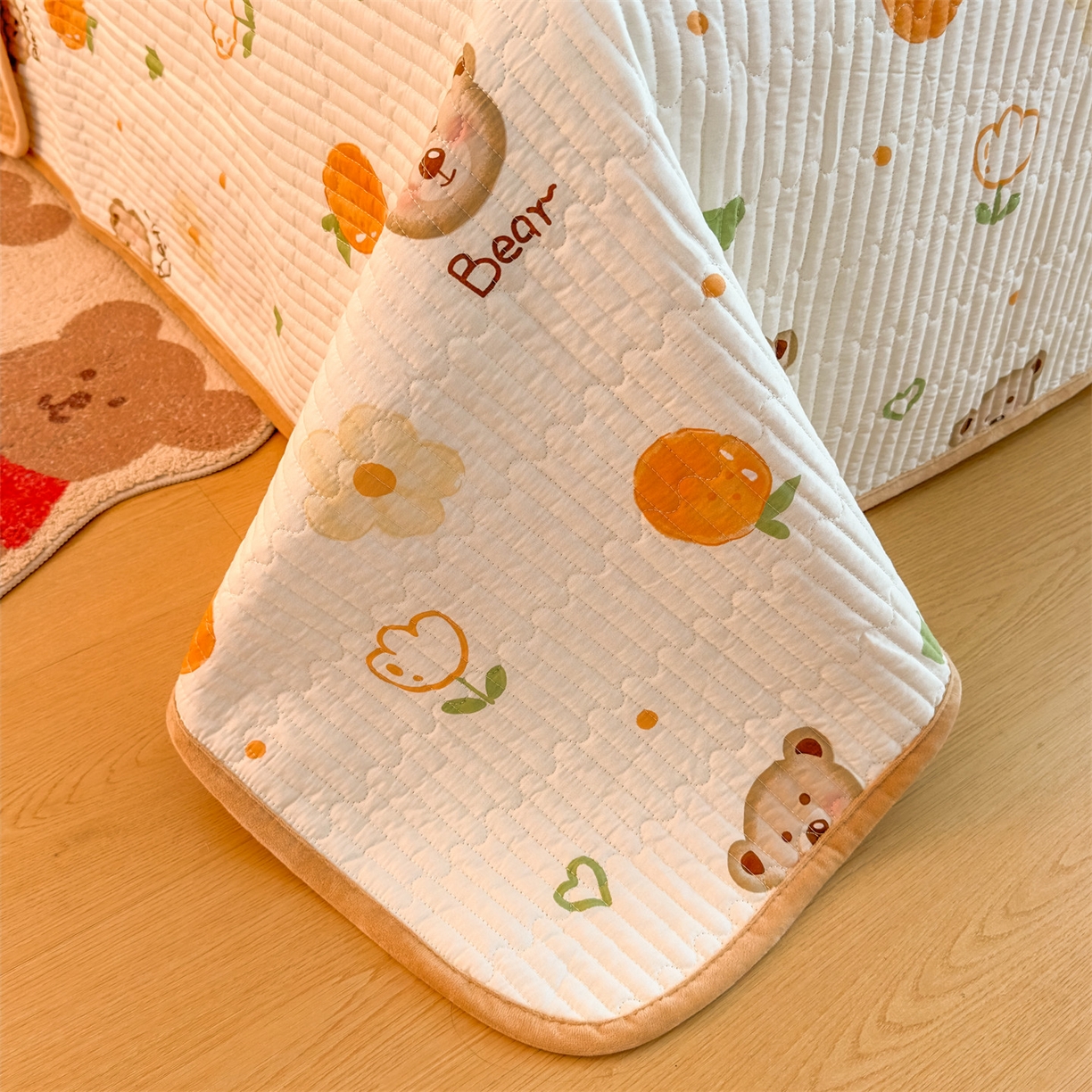 91家纺网 家纺一手货源 找家纺 （总）恒爱家纺 2025新款全棉宝宝绒双拼床盖三件套