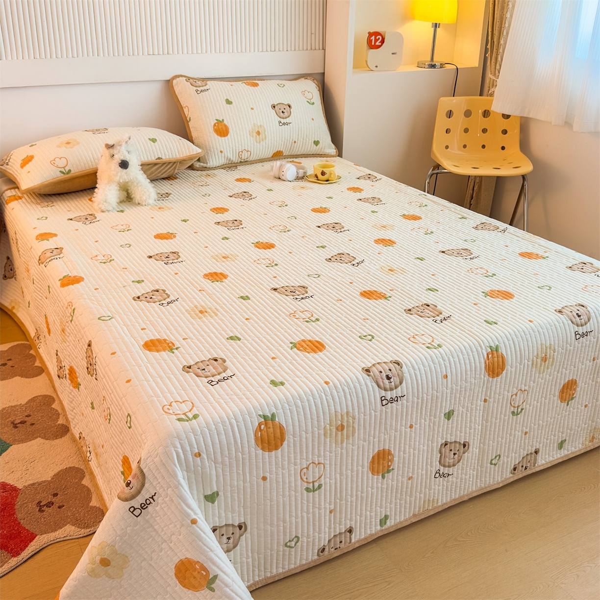 91家纺网 家纺一手货源 找家纺 （总）恒爱家纺 2025新款全棉宝宝绒双拼床盖三件套