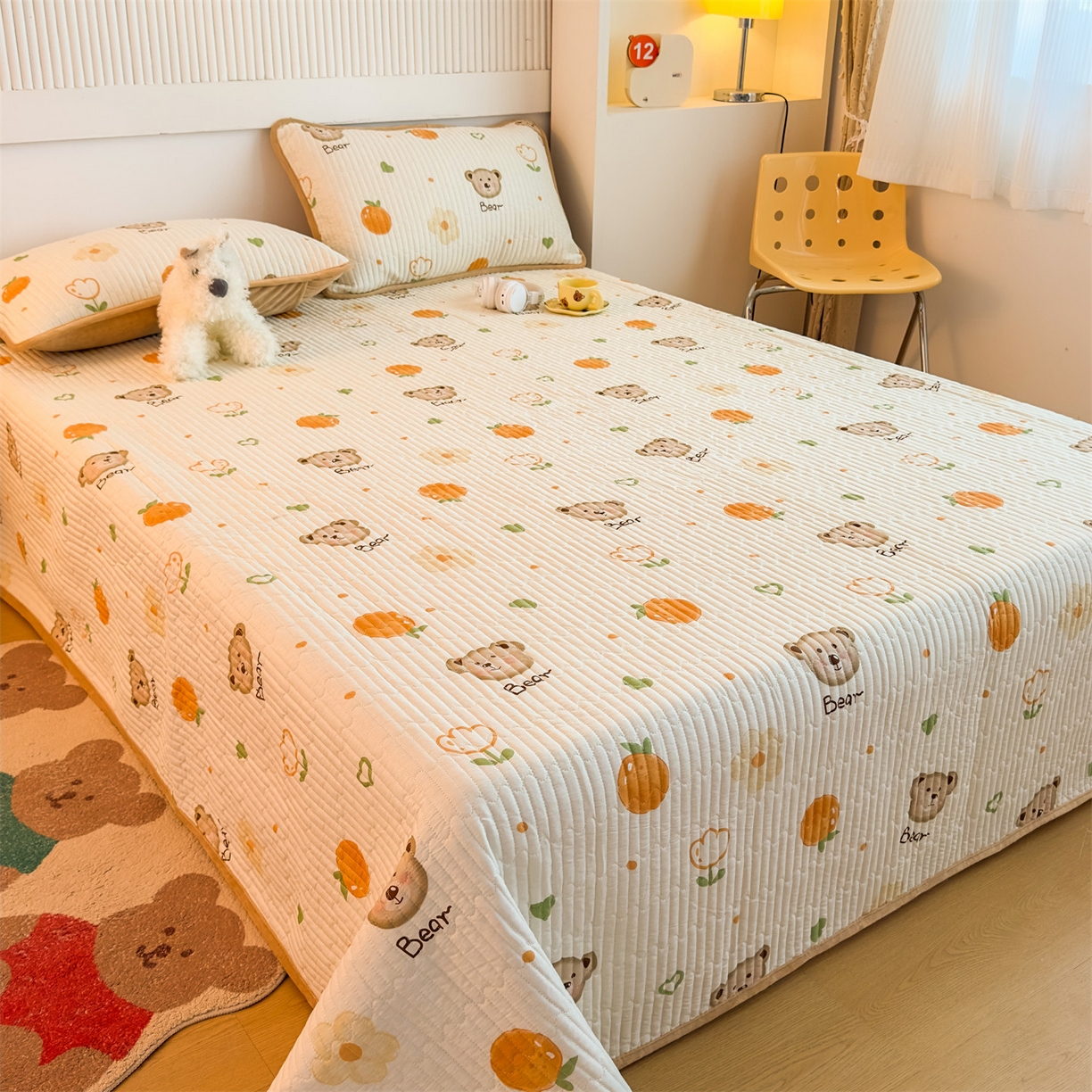 91家纺网 家纺一手货源 找家纺 （总）恒爱家纺 2025新款全棉宝宝绒双拼床盖三件套