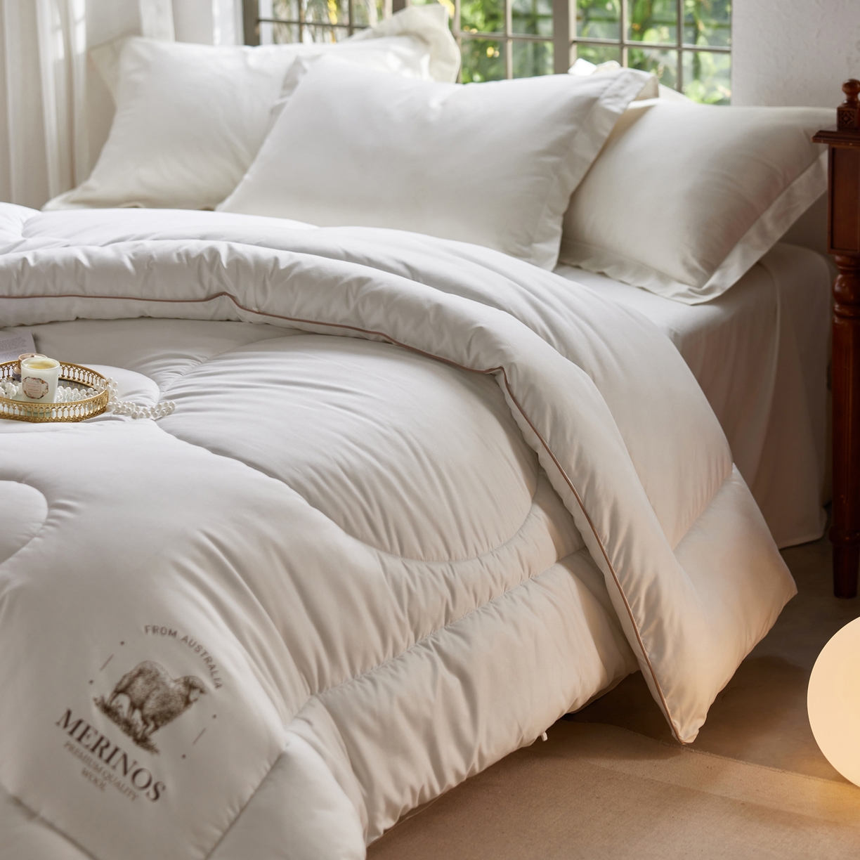 91家纺网 家纺一手货源 找家纺 莱福仕家纺 2025新款防跑毛优选澳洲羊毛被被子被芯 金标甄选澳洲羊毛被