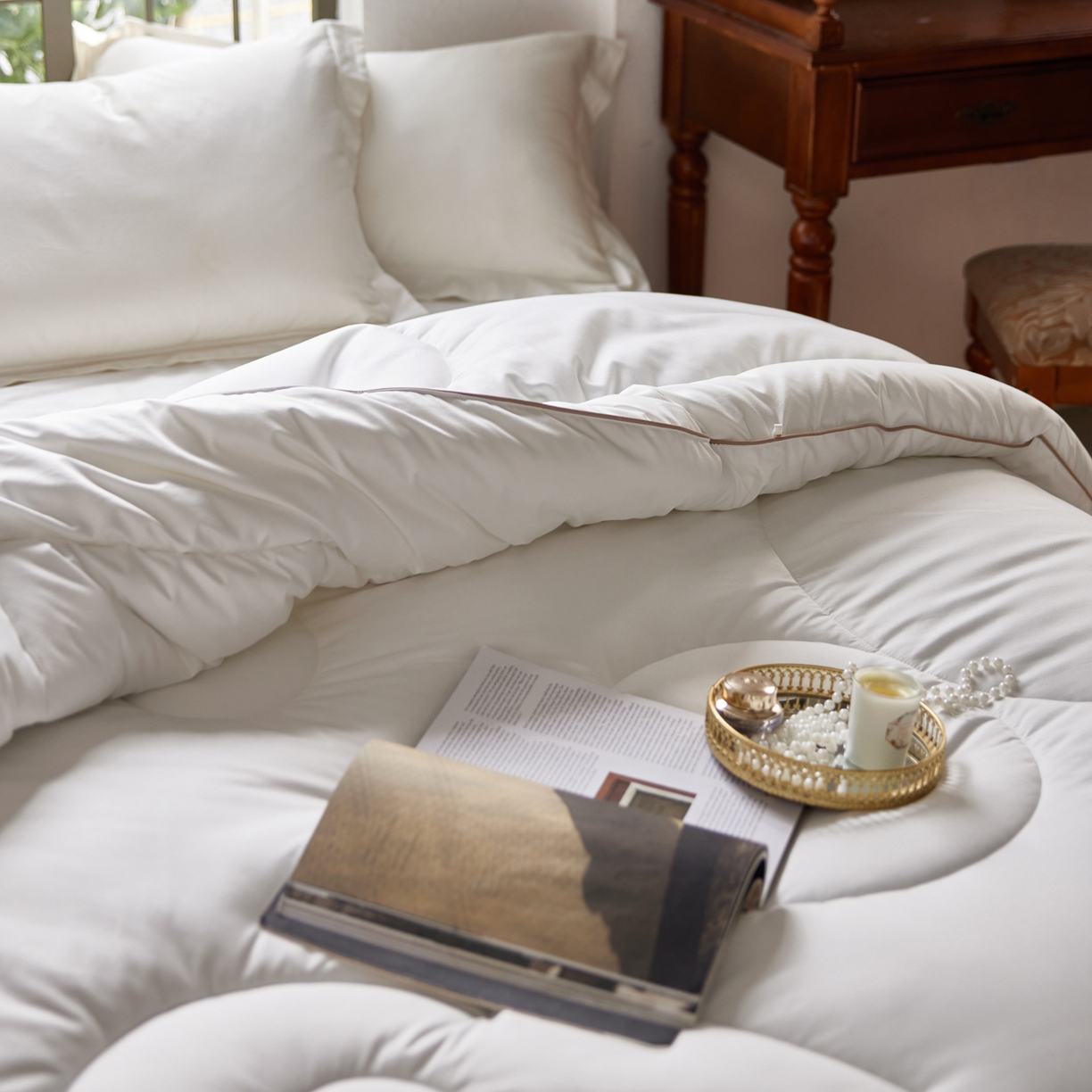 91家纺网 家纺一手货源 找家纺 莱福仕家纺 2025新款防跑毛优选澳洲羊毛被被子被芯 金标甄选澳洲羊毛被