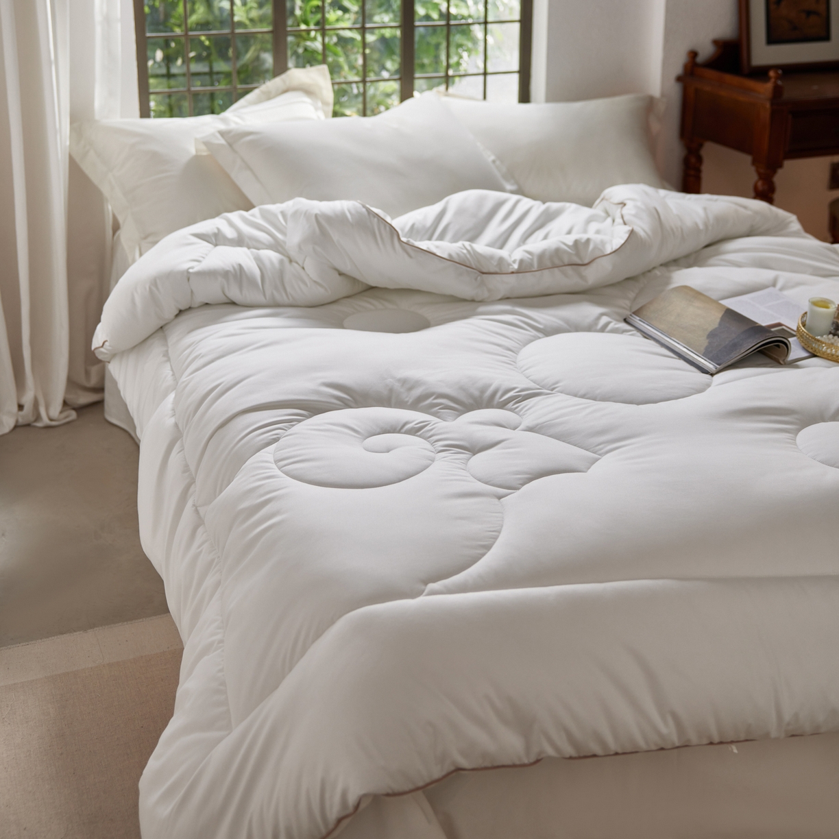 91家纺网 家纺一手货源 找家纺 莱福仕家纺 2025新款防跑毛优选澳洲羊毛被被子被芯 金标甄选澳洲羊毛被