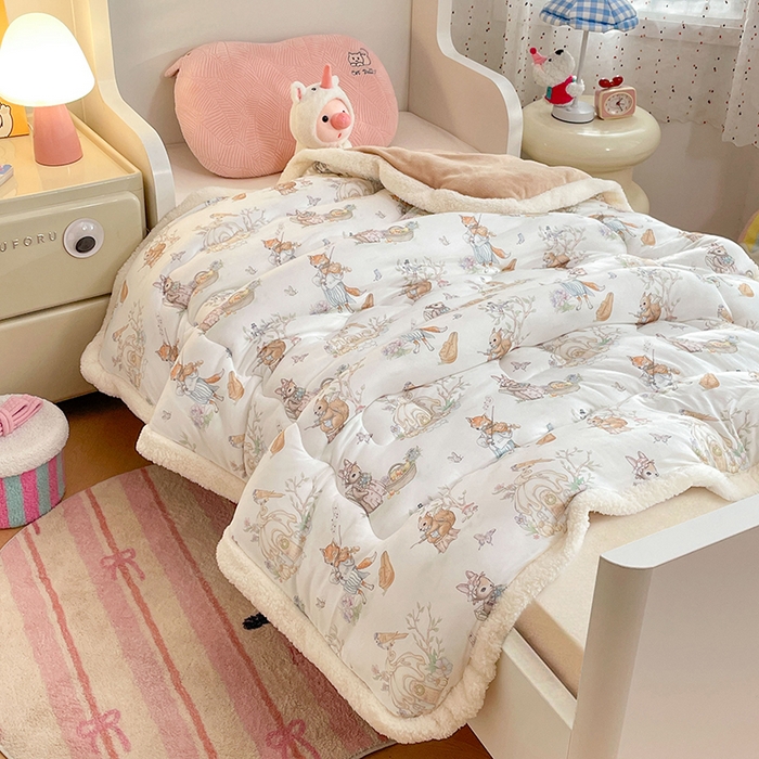 91家纺网 家纺一手货源 找家纺 丝涟家居 2025新款A类恒温棉云朵被小版 休闲假日