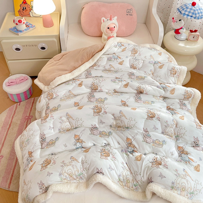 91家纺网 家纺一手货源 找家纺 丝涟家居 2025新款A类恒温棉云朵被小版 休闲假日