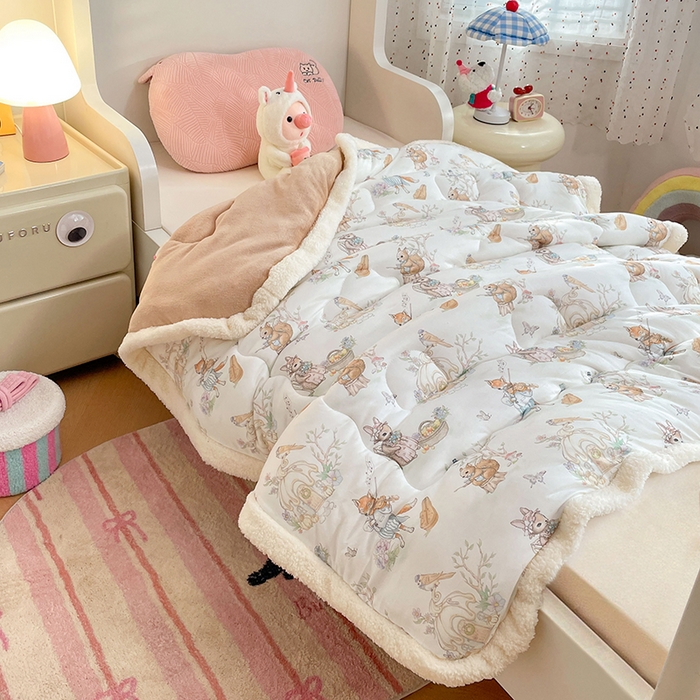 91家纺网 家纺一手货源 找家纺 丝涟家居 2025新款A类恒温棉云朵被小版 休闲假日