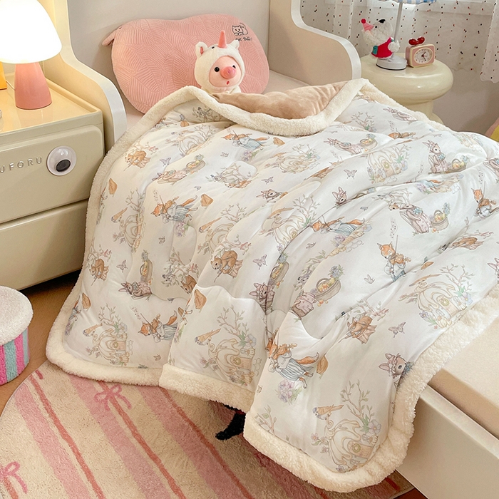 91家纺网 家纺一手货源 找家纺 丝涟家居 2025新款A类恒温棉云朵被小版 休闲假日